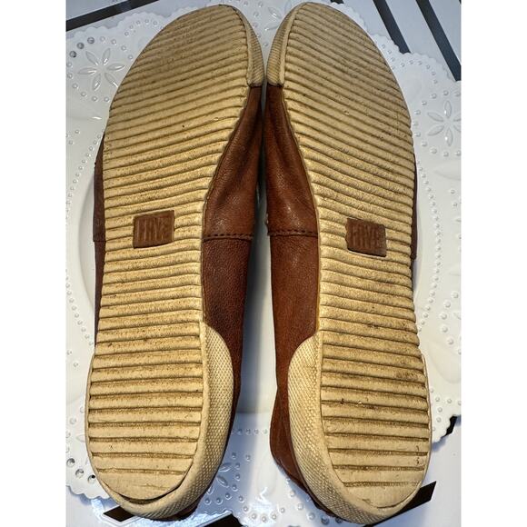 Women's Frye Melanie Brown Leather Slip On Flats - Loafers - Size 7.5 - Picture 11 of 13
